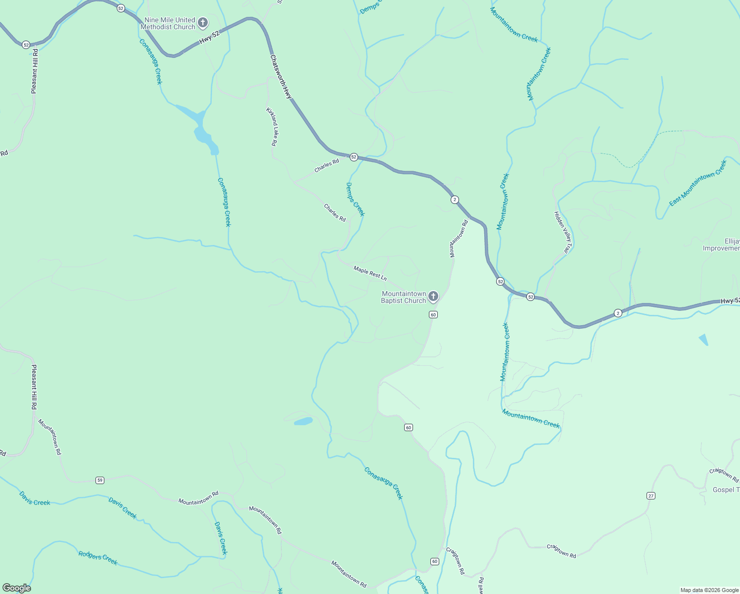map of restaurants, bars, coffee shops, grocery stores, and more near 139 Whispering Pines Trail in Ellijay