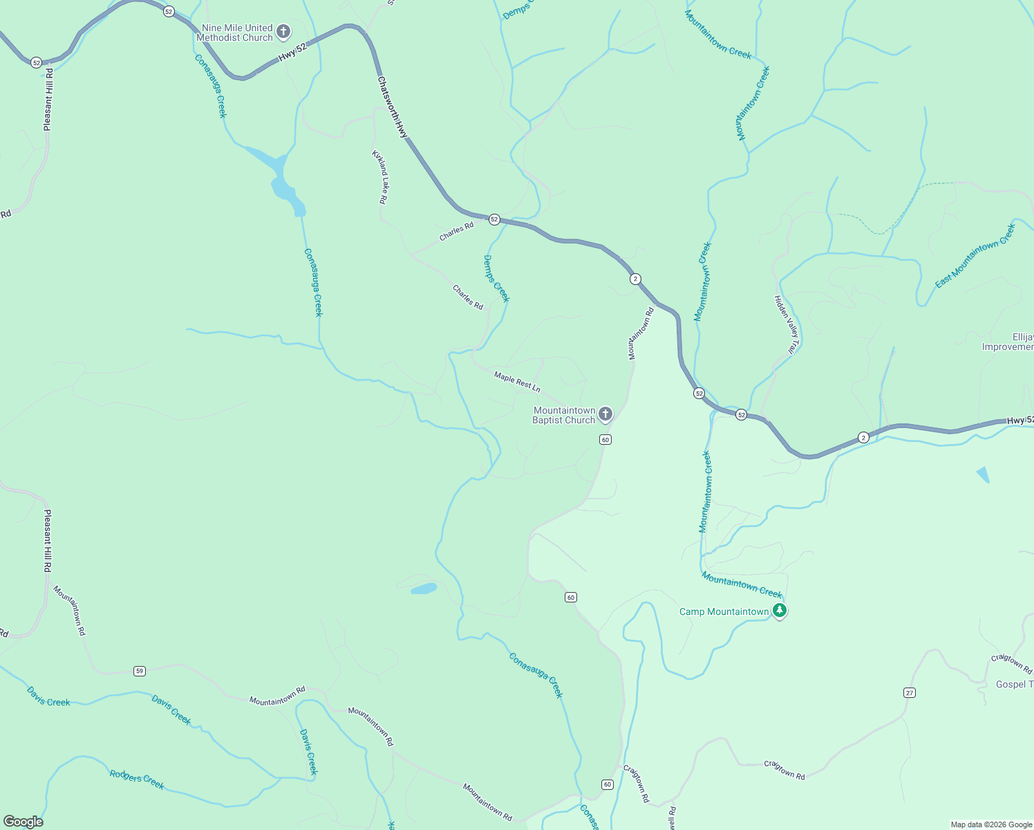 map of restaurants, bars, coffee shops, grocery stores, and more near 139 Whispering Pines Trail in Ellijay