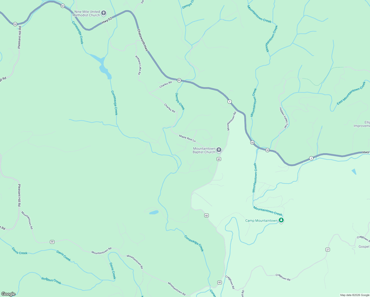 map of restaurants, bars, coffee shops, grocery stores, and more near 139 Whispering Pines Trail in Ellijay