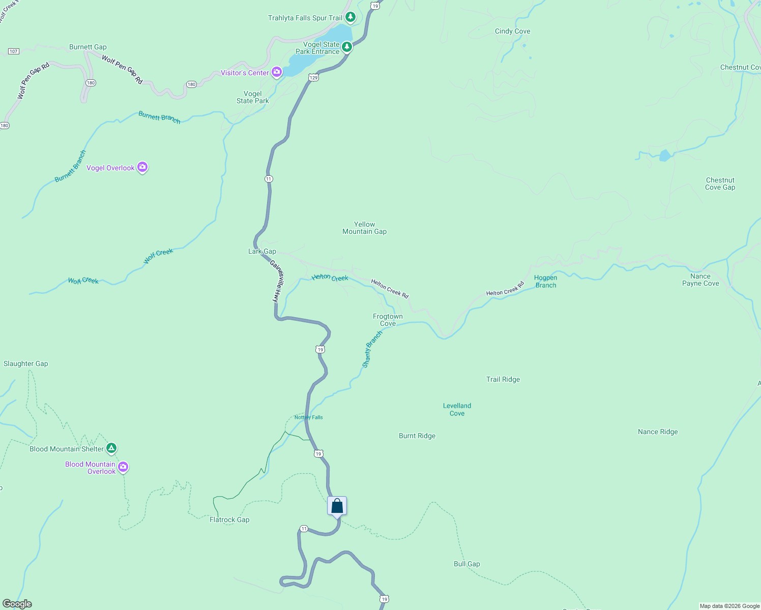 map of restaurants, bars, coffee shops, grocery stores, and more near 15 Salmon Road in Blairsville