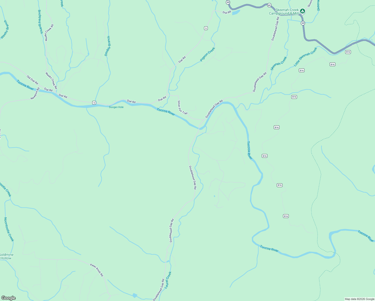 map of restaurants, bars, coffee shops, grocery stores, and more near 1846 Doublehead Gap Rd in Blue Ridge