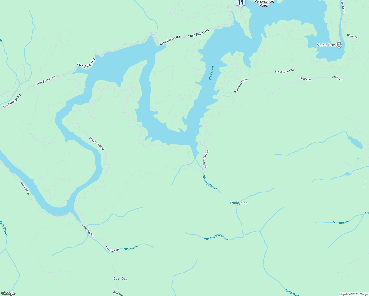 map of restaurants, bars, coffee shops, grocery stores, and more near Brandon Mill Road in Lakemont