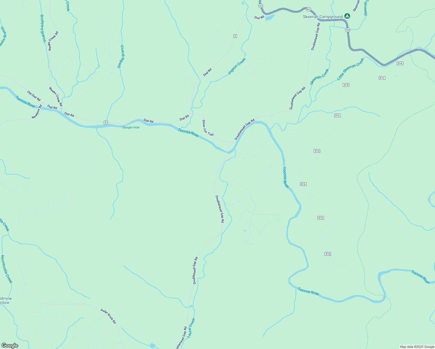 map of restaurants, bars, coffee shops, grocery stores, and more near 0 Old Rock Creek Road in Blue Ridge