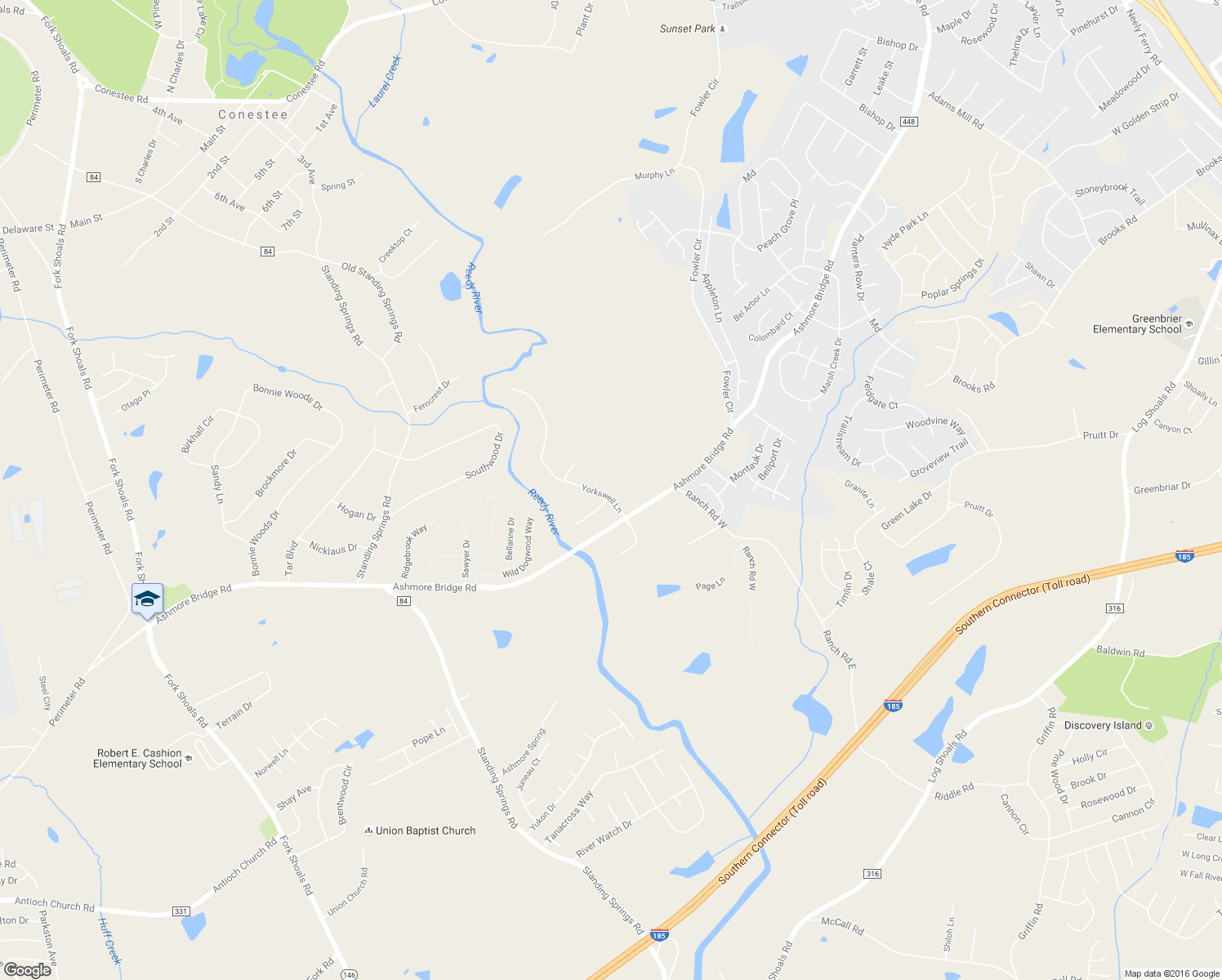 map of restaurants, bars, coffee shops, grocery stores, and more near 100 Yorkswell Lane in Greenville