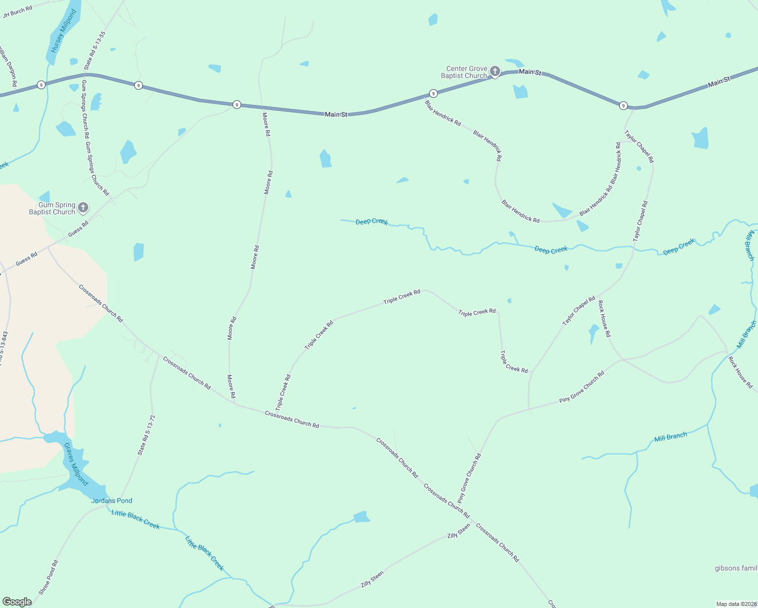 map of restaurants, bars, coffee shops, grocery stores, and more near Triple Creek Road in Mount Croghan