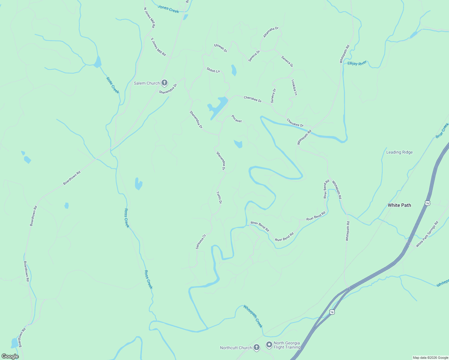 map of restaurants, bars, coffee shops, grocery stores, and more near 45 Tonto Drive in Ellijay