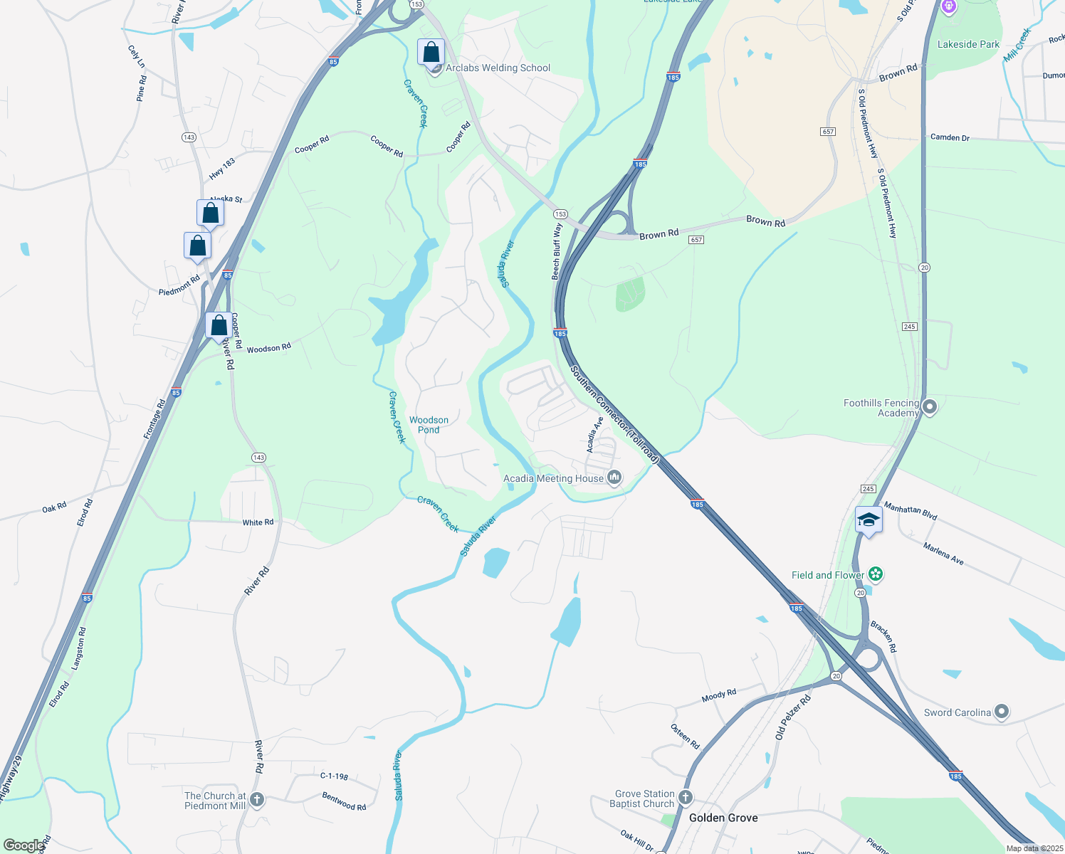map of restaurants, bars, coffee shops, grocery stores, and more near 54 Adulas Drive in Piedmont