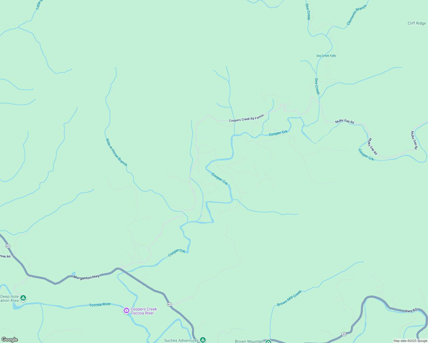 map of restaurants, bars, coffee shops, grocery stores, and more near 274 Cooper Creek Drive in Suches