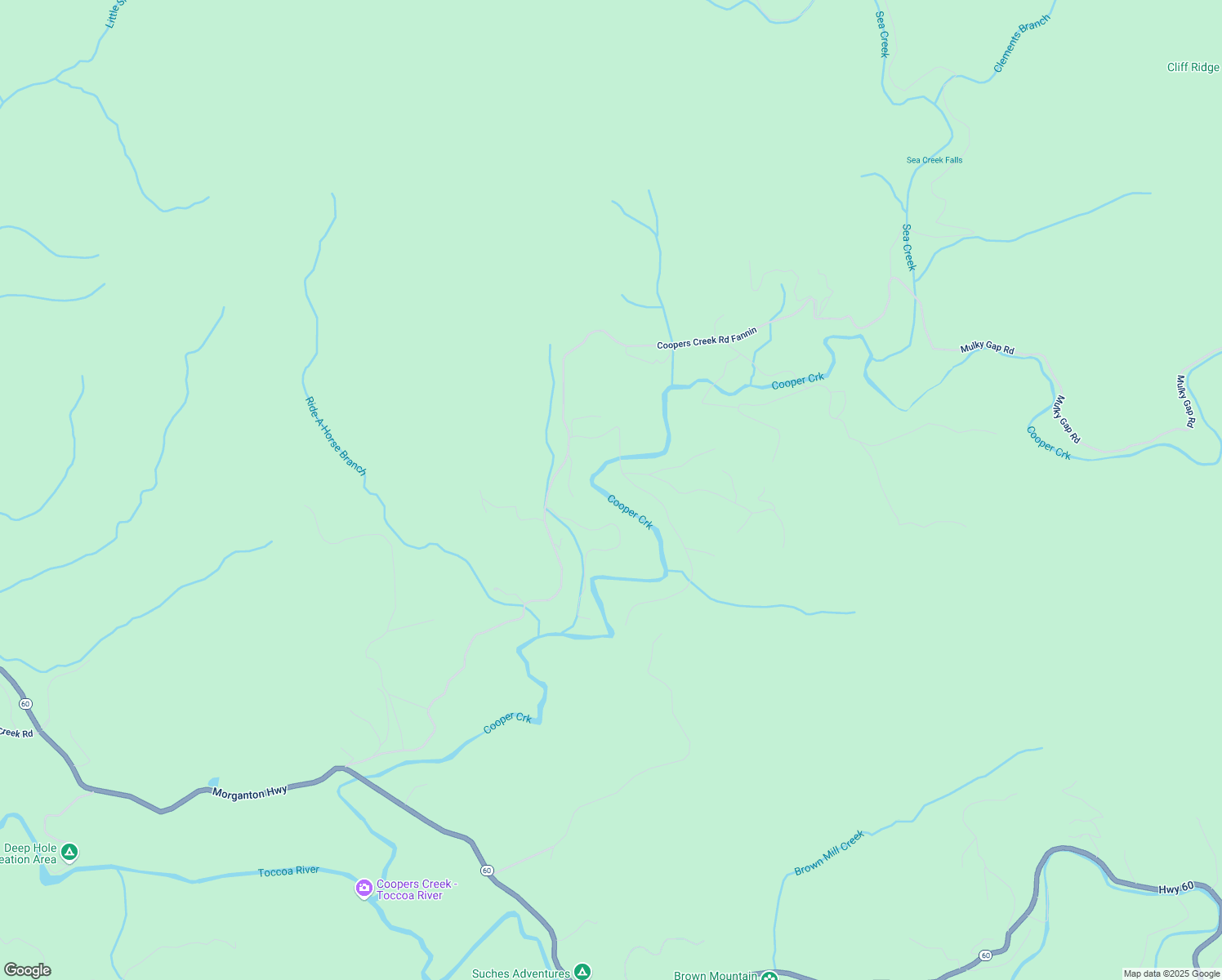 map of restaurants, bars, coffee shops, grocery stores, and more near 324 Cooper Creek Drive in Suches