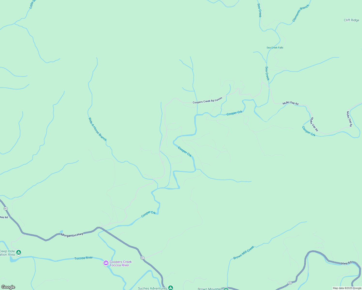map of restaurants, bars, coffee shops, grocery stores, and more near 324 Cooper Creek Drive in Suches