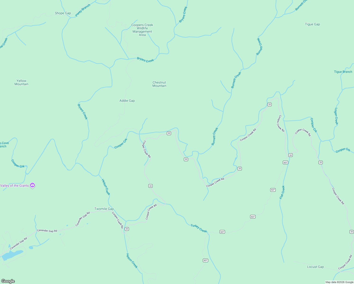 map of restaurants, bars, coffee shops, grocery stores, and more near 5059 Cooper Creek Road in Suches