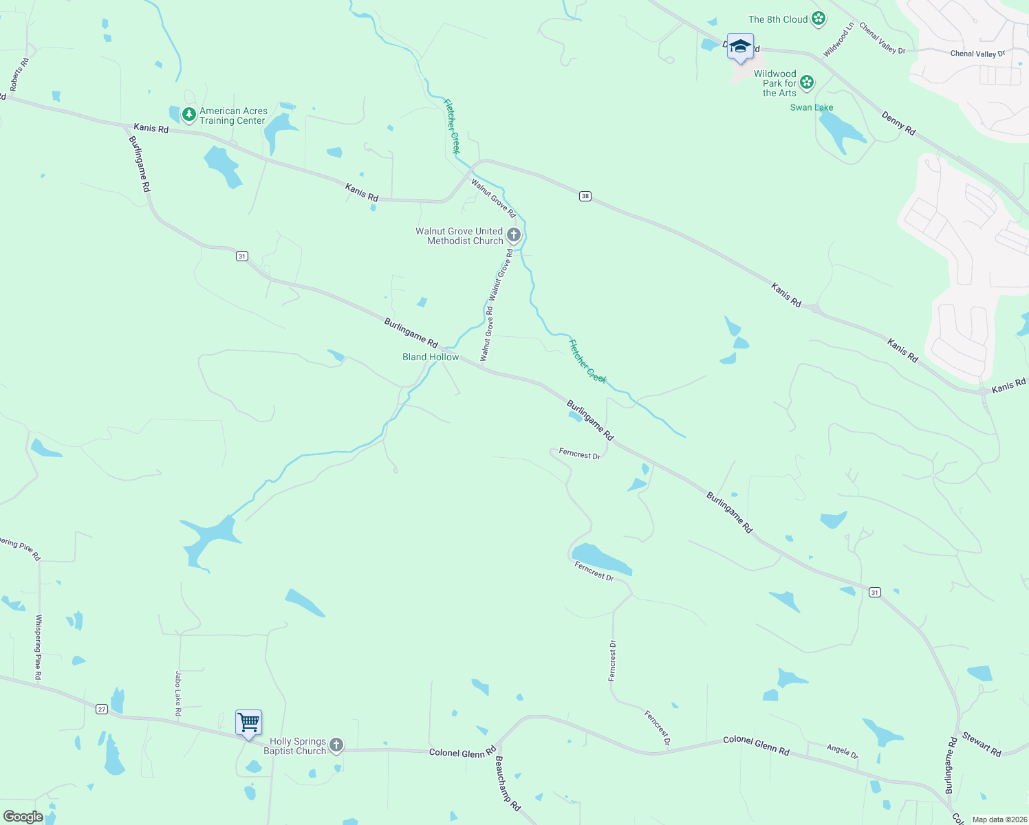 map of restaurants, bars, coffee shops, grocery stores, and more near 16 Ellis Mountain Cove in Little Rock