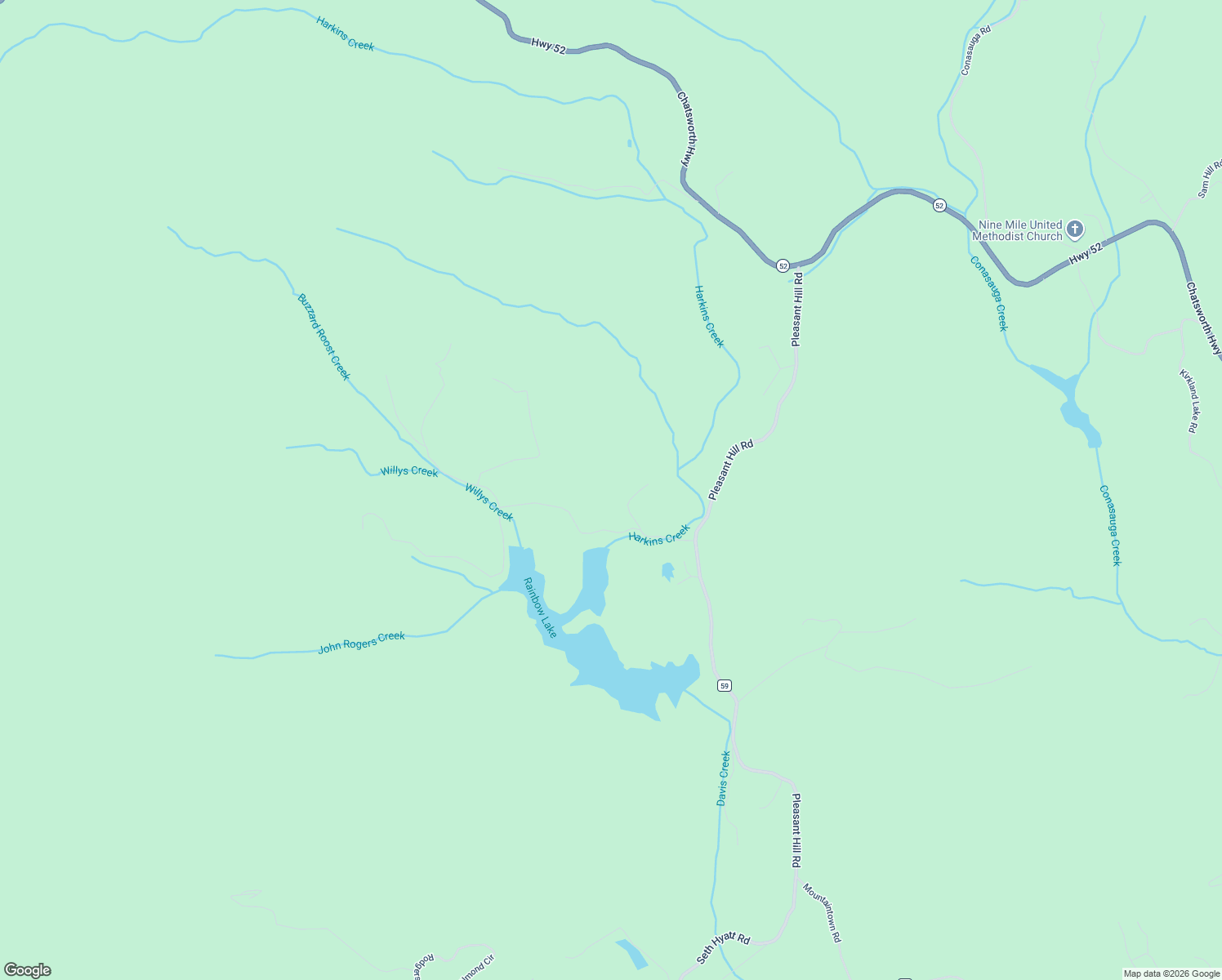 map of restaurants, bars, coffee shops, grocery stores, and more near 274 Pleasant Hill Trail in Ellijay