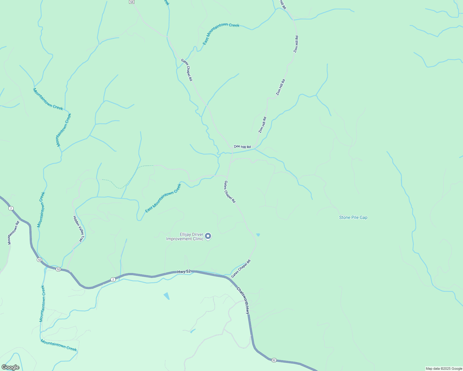 map of restaurants, bars, coffee shops, grocery stores, and more near 920 Gates Chapel Road in Ellijay