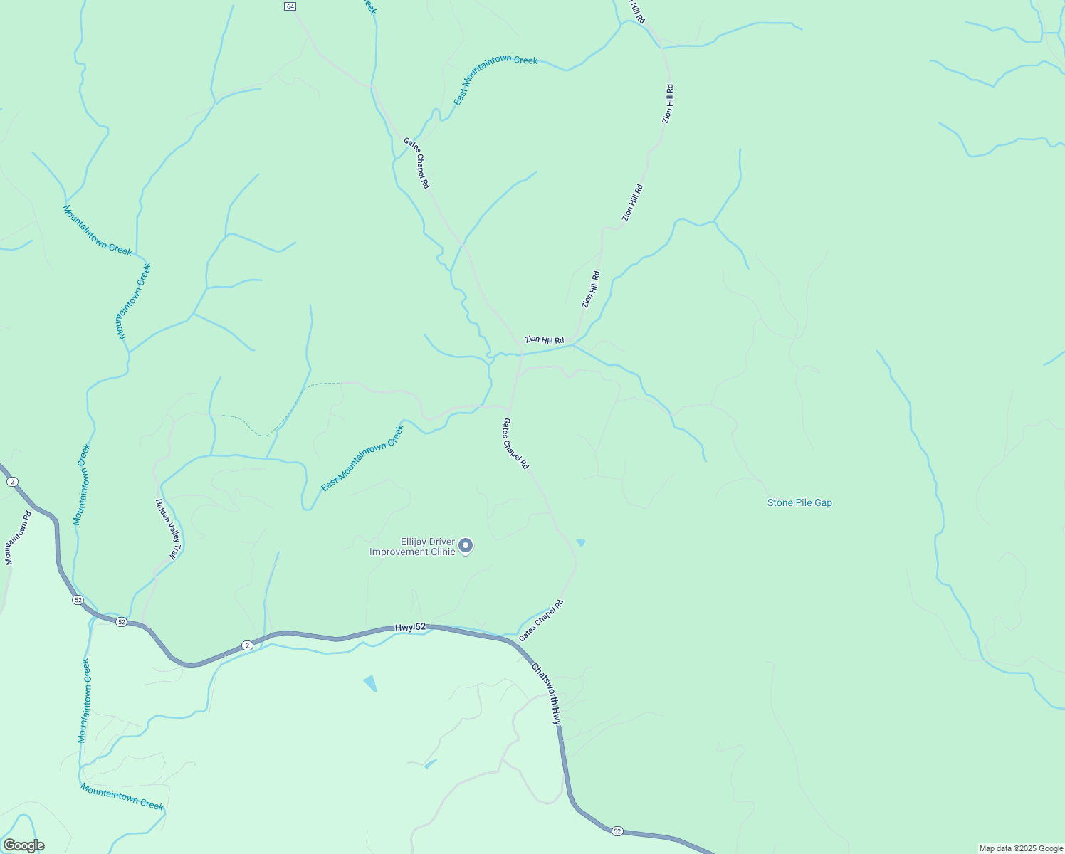 map of restaurants, bars, coffee shops, grocery stores, and more near 920 Gates Chapel Road in Ellijay