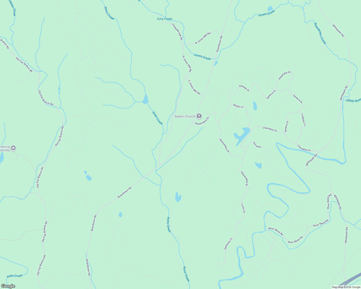 map of restaurants, bars, coffee shops, grocery stores, and more near Boardtown Road in Ellijay