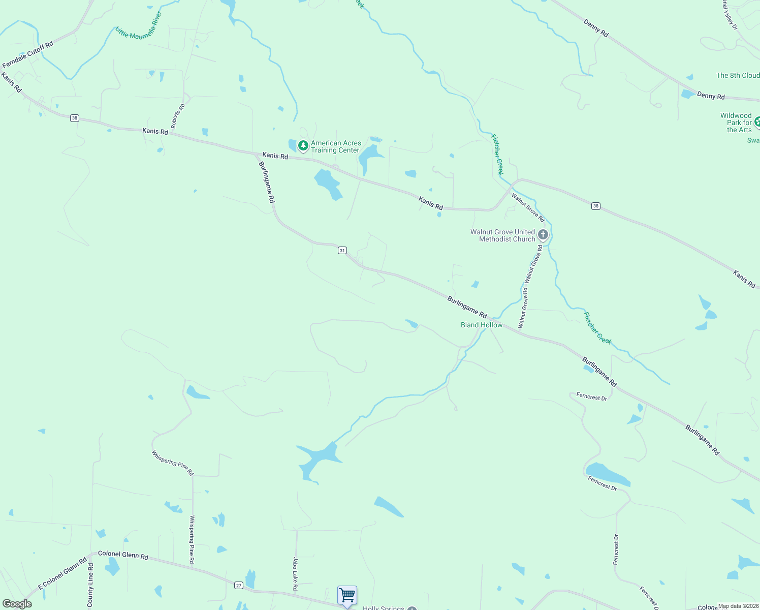 map of restaurants, bars, coffee shops, grocery stores, and more near 800 Taylor Road in Little Rock