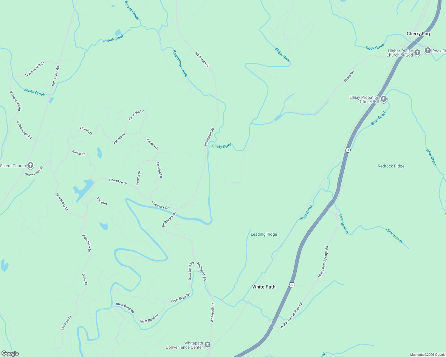 map of restaurants, bars, coffee shops, grocery stores, and more near in White Path