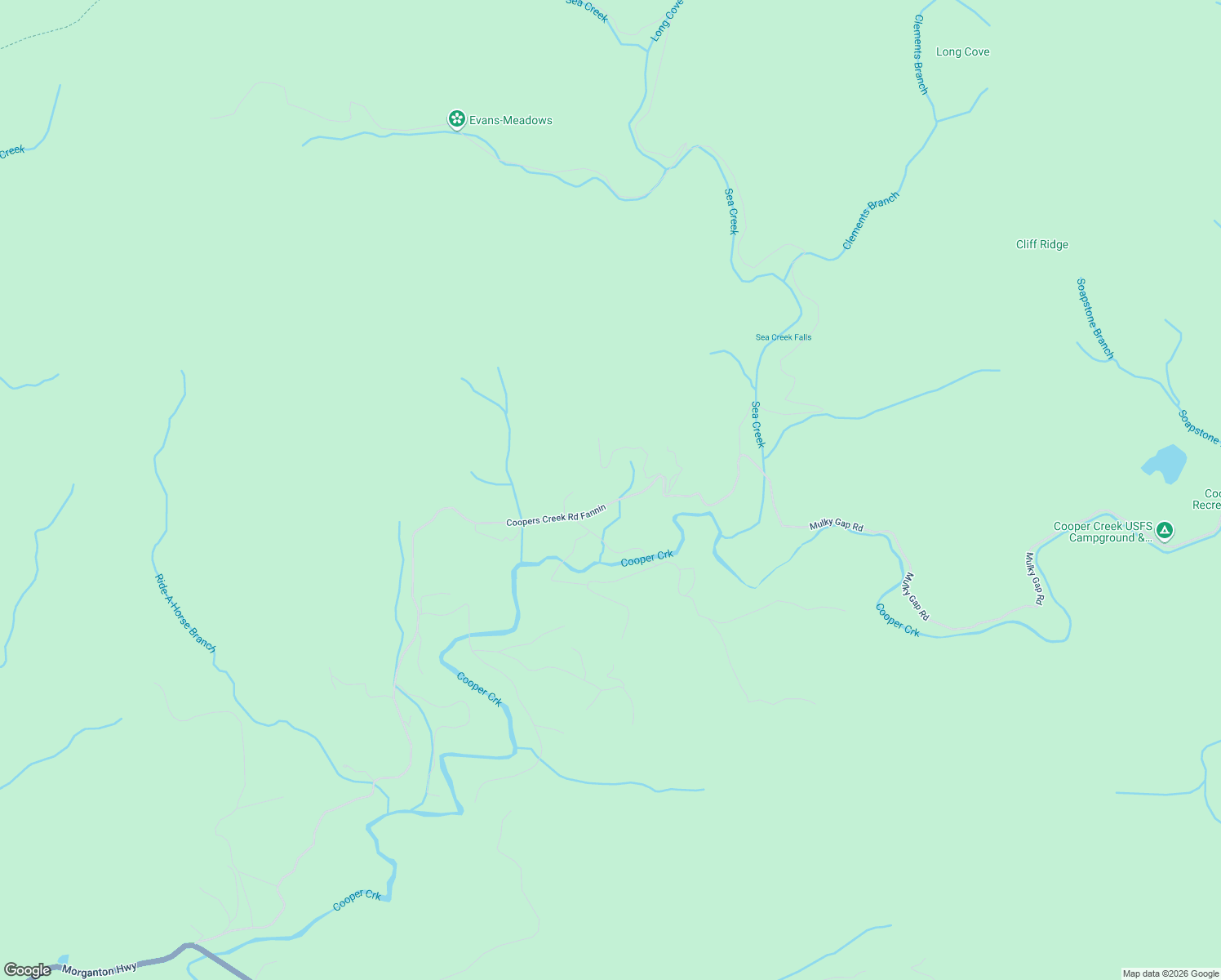 map of restaurants, bars, coffee shops, grocery stores, and more near 2243 Coopers Creek Road in Suches