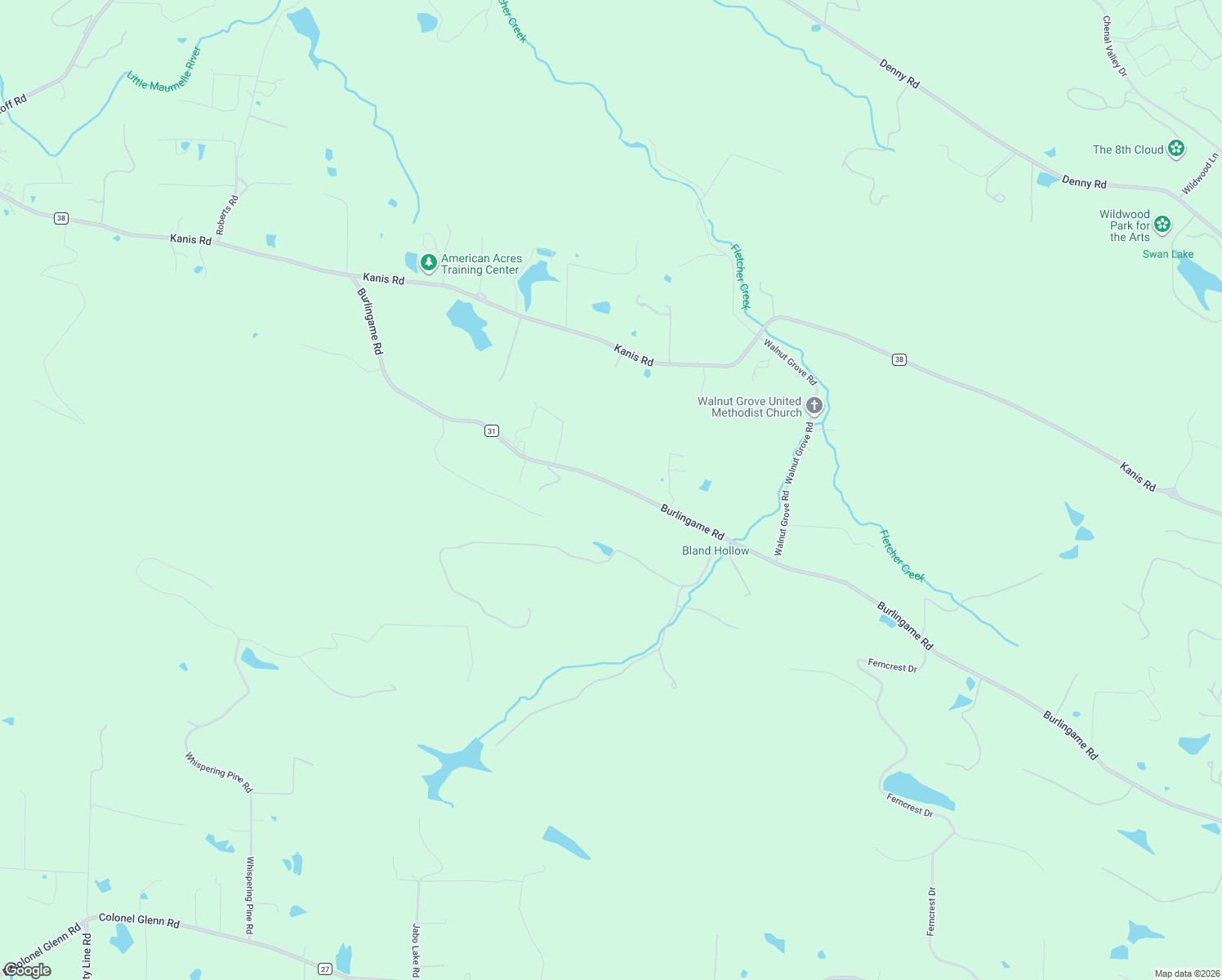map of restaurants, bars, coffee shops, grocery stores, and more near 19151 County Road 31 in Little Rock