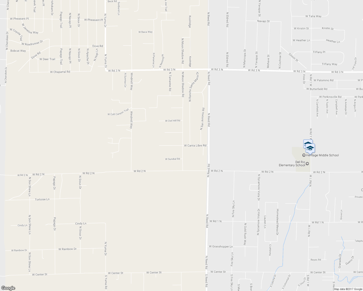 map of restaurants, bars, coffee shops, grocery stores, and more near 2290 West Canta Libre Road in Chino Valley