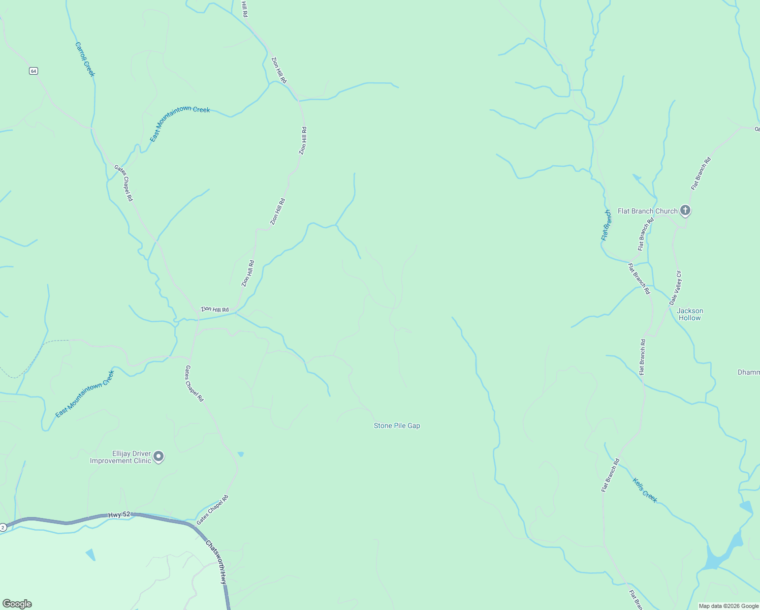 map of restaurants, bars, coffee shops, grocery stores, and more near 440 Oceola Drive in Ellijay