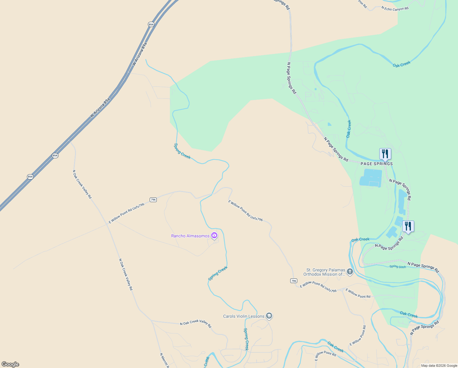 map of restaurants, bars, coffee shops, grocery stores, and more near in Cornville