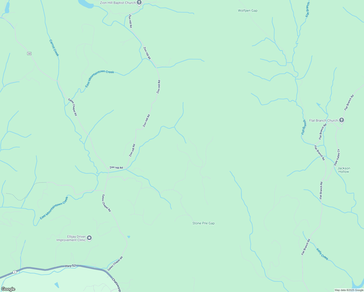 map of restaurants, bars, coffee shops, grocery stores, and more near 216 Rachel Drive in Ellijay