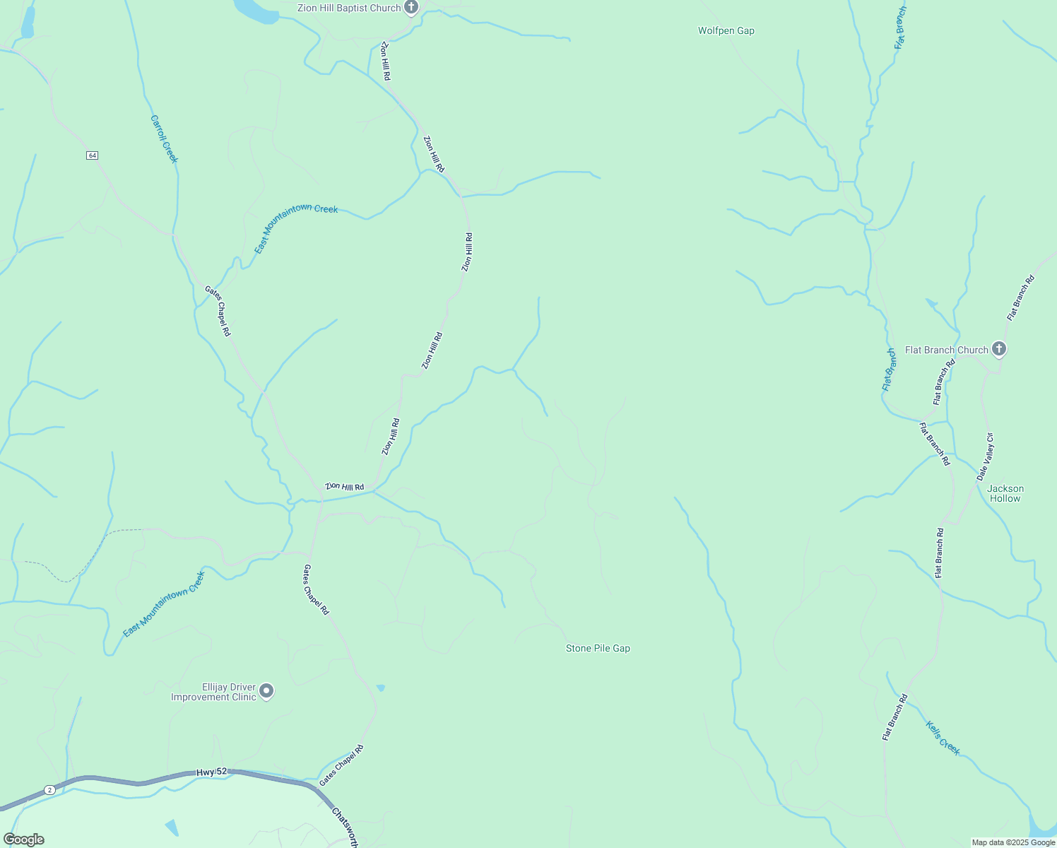 map of restaurants, bars, coffee shops, grocery stores, and more near 216 Rachel Drive in Ellijay