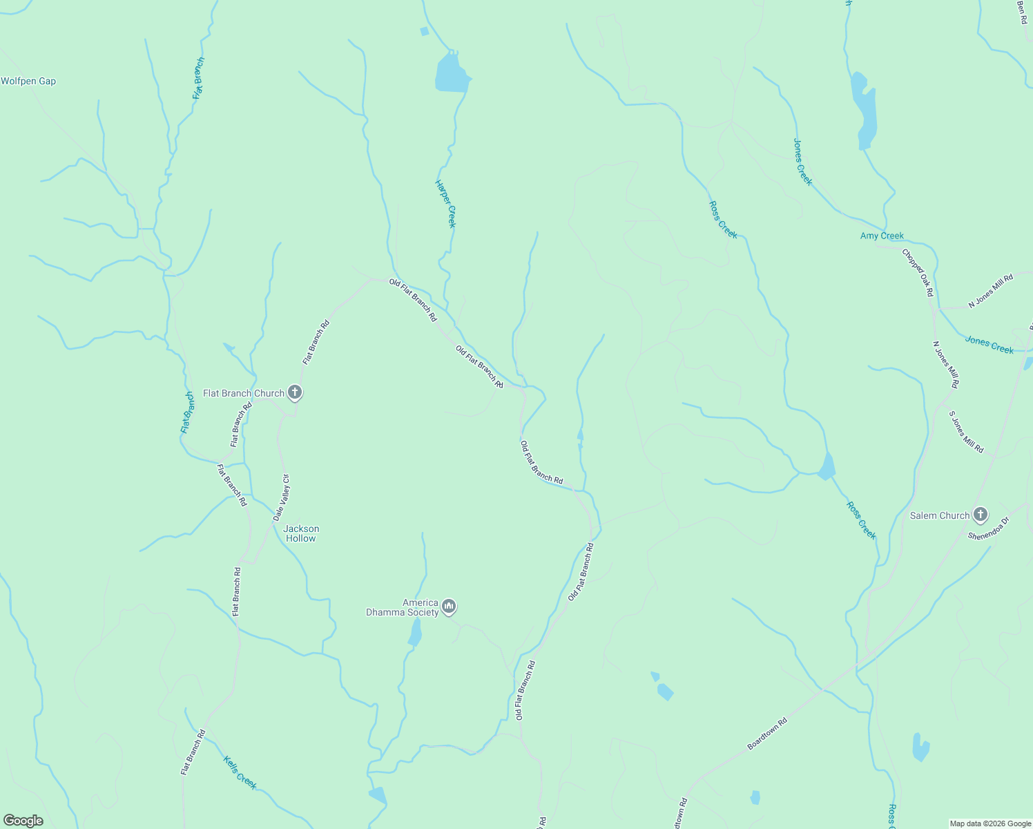 map of restaurants, bars, coffee shops, grocery stores, and more near 3185 Old Flat Branch Road in Ellijay