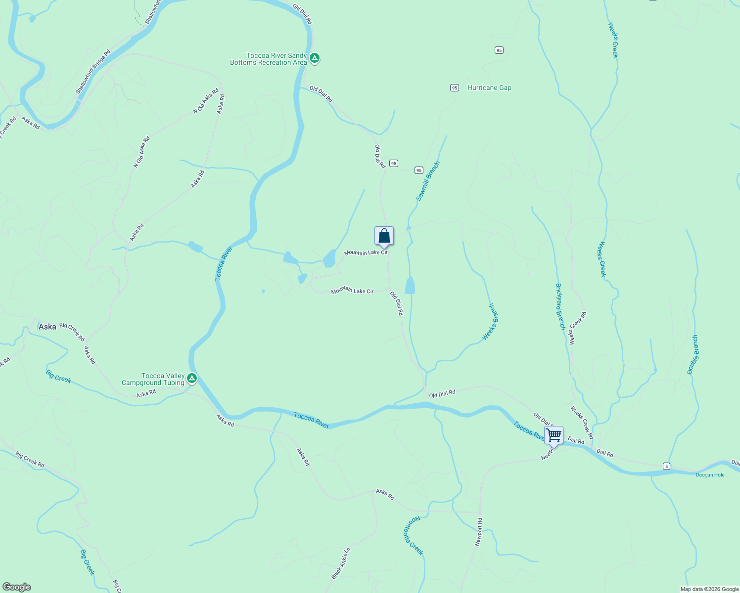 map of restaurants, bars, coffee shops, grocery stores, and more near 850 Mountain Lake Circle in Blue Ridge