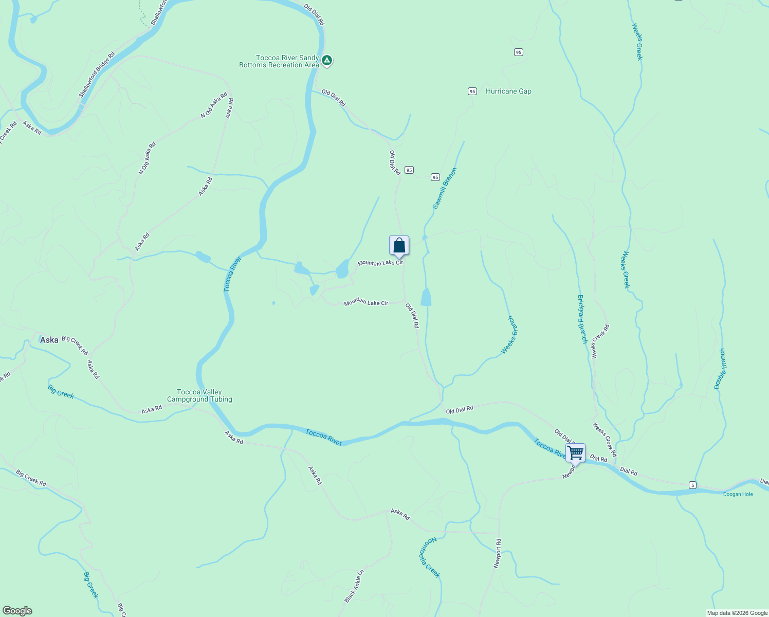 map of restaurants, bars, coffee shops, grocery stores, and more near 850 Mountain Lake Circle in Blue Ridge