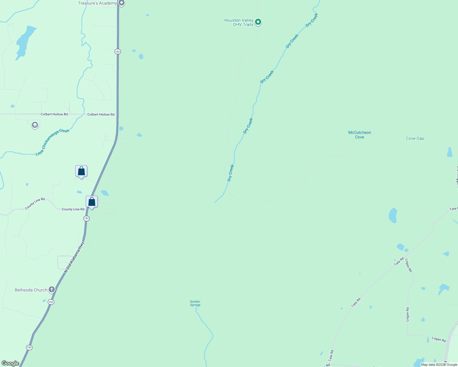 map of restaurants, bars, coffee shops, grocery stores, and more near 1563 Capehart Road in Ringgold