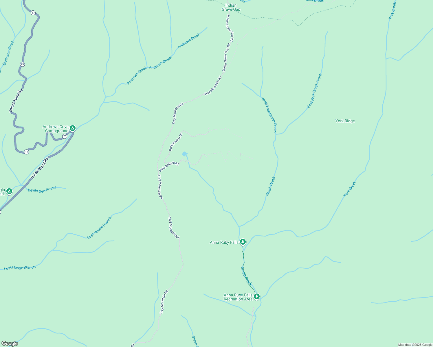 map of restaurants, bars, coffee shops, grocery stores, and more near 800 Mule Branch Road in Helen
