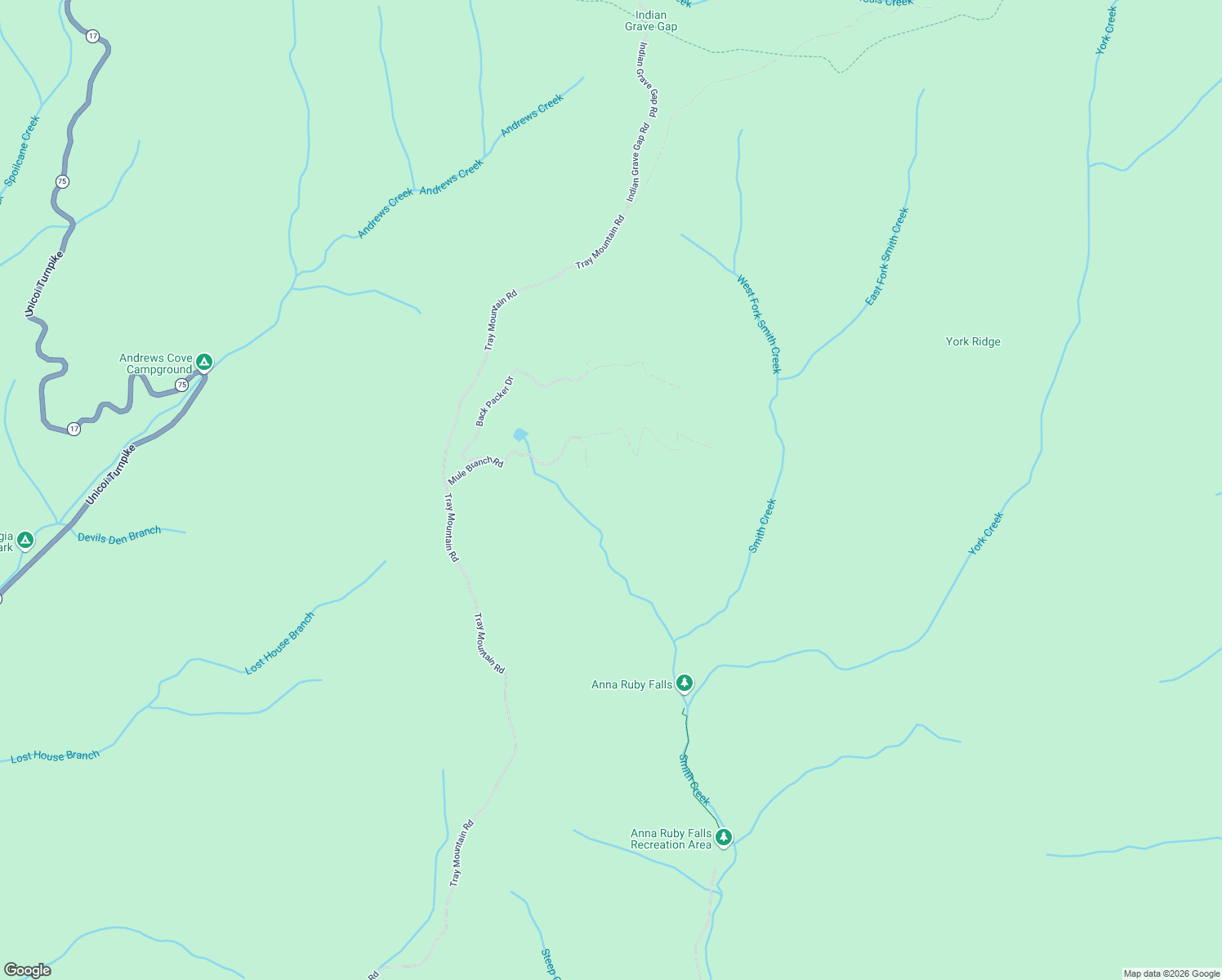 map of restaurants, bars, coffee shops, grocery stores, and more near 800 Mule Branch Road in Helen