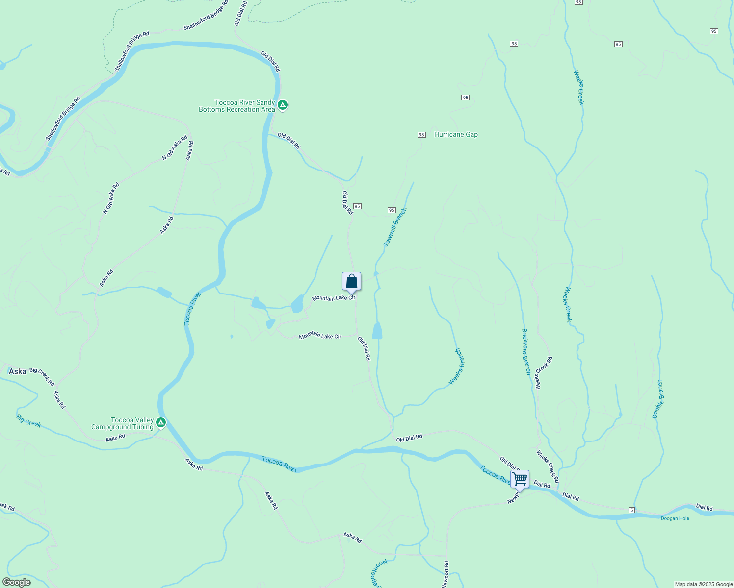 map of restaurants, bars, coffee shops, grocery stores, and more near 50 Mountain Top Drive in Blue Ridge