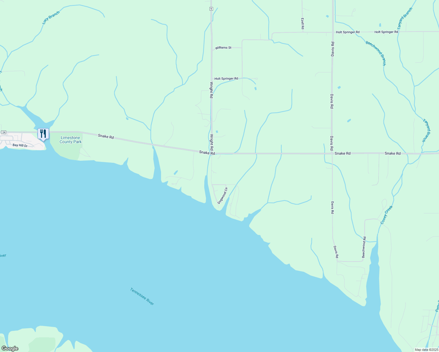 map of restaurants, bars, coffee shops, grocery stores, and more near 14868 Dogwood Rd in Athens