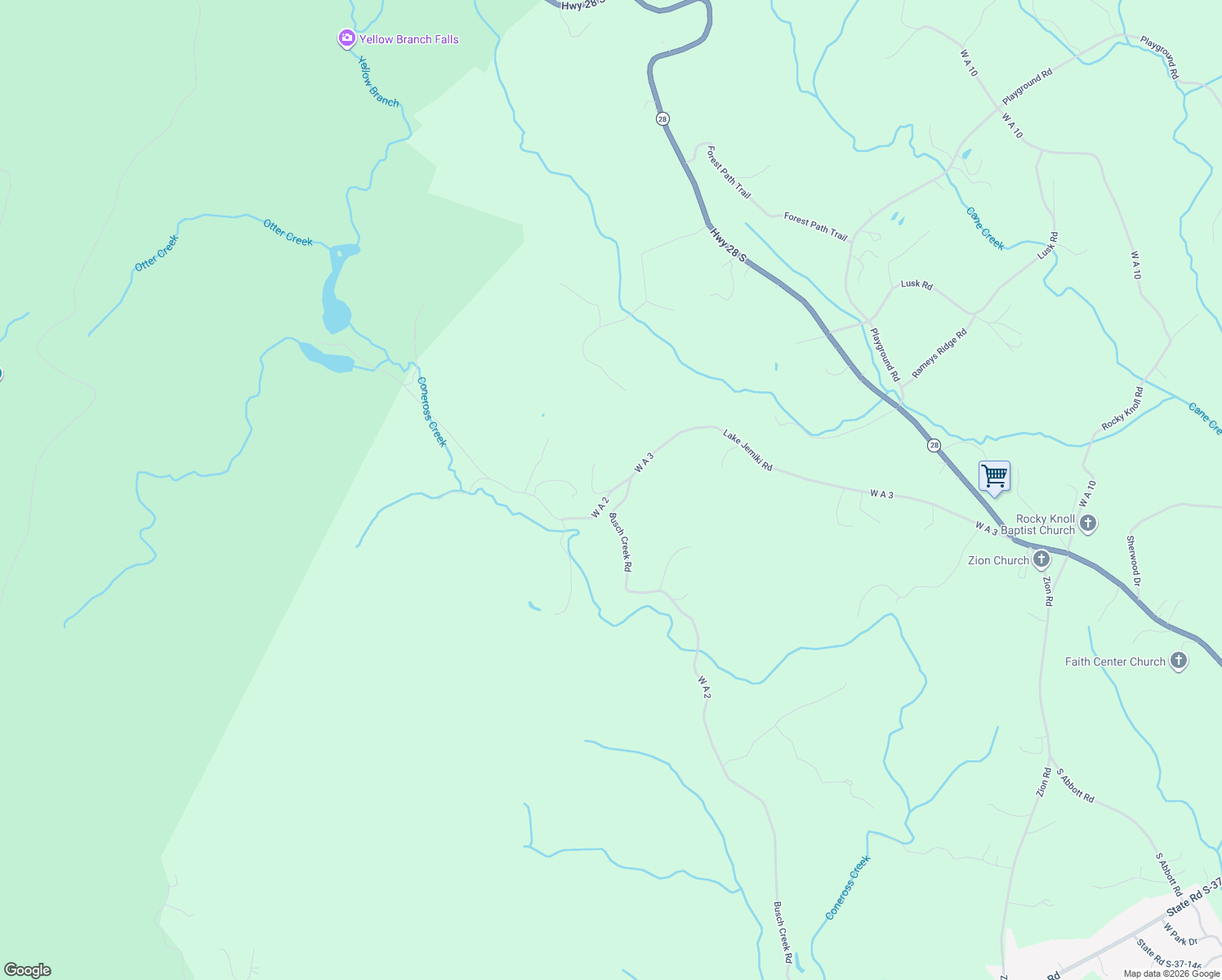 map of restaurants, bars, coffee shops, grocery stores, and more near 915 Longs Knoll Drive in Walhalla
