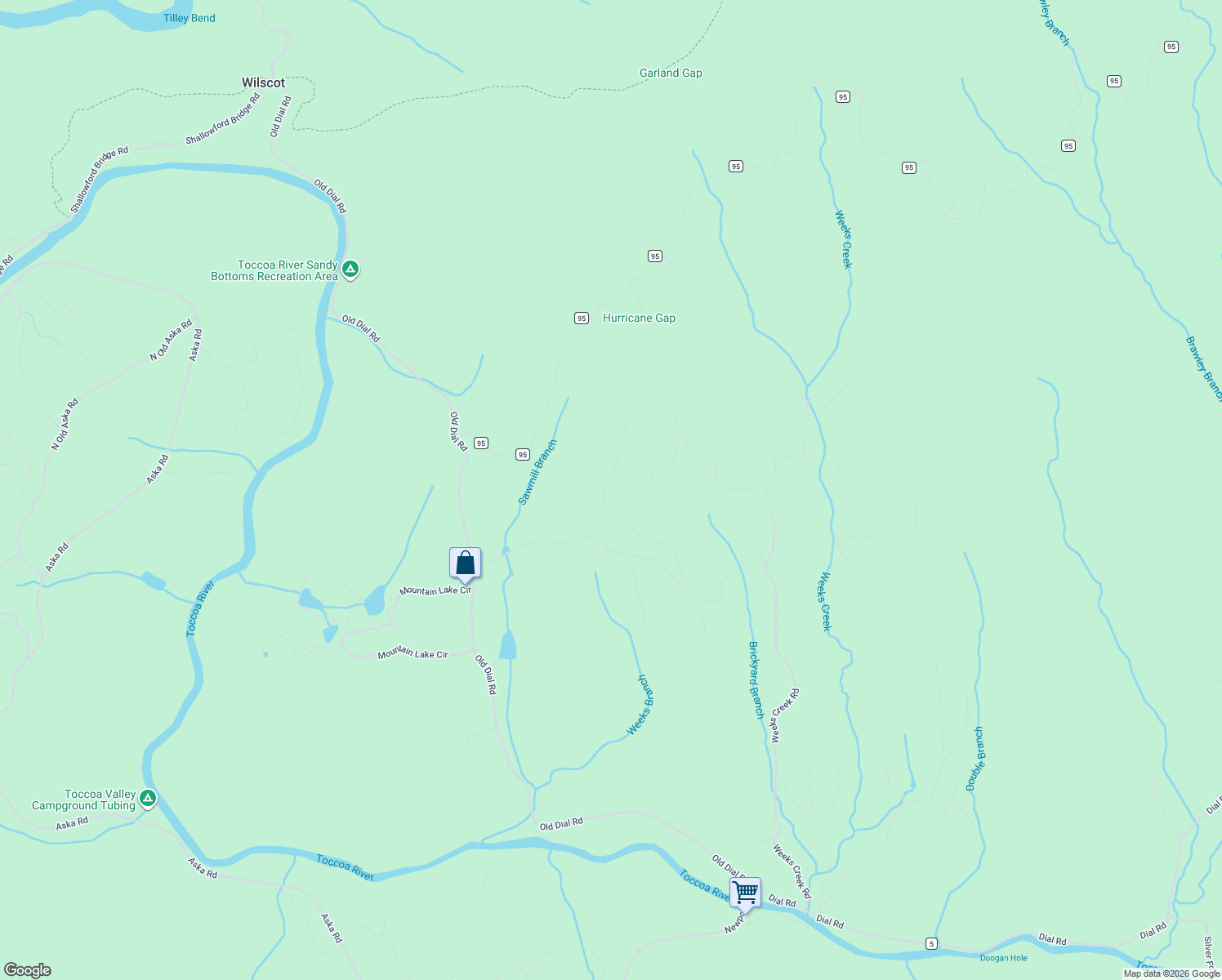 map of restaurants, bars, coffee shops, grocery stores, and more near 832 Scenic Mountain View Road in Blue Ridge