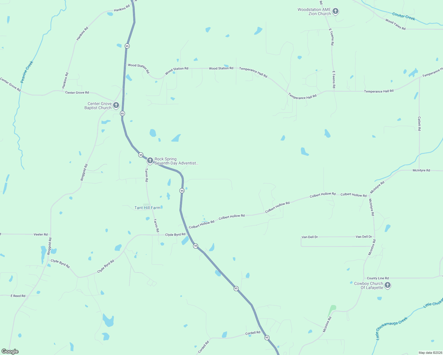 map of restaurants, bars, coffee shops, grocery stores, and more near 279 Pinewood Drive in Rock Spring
