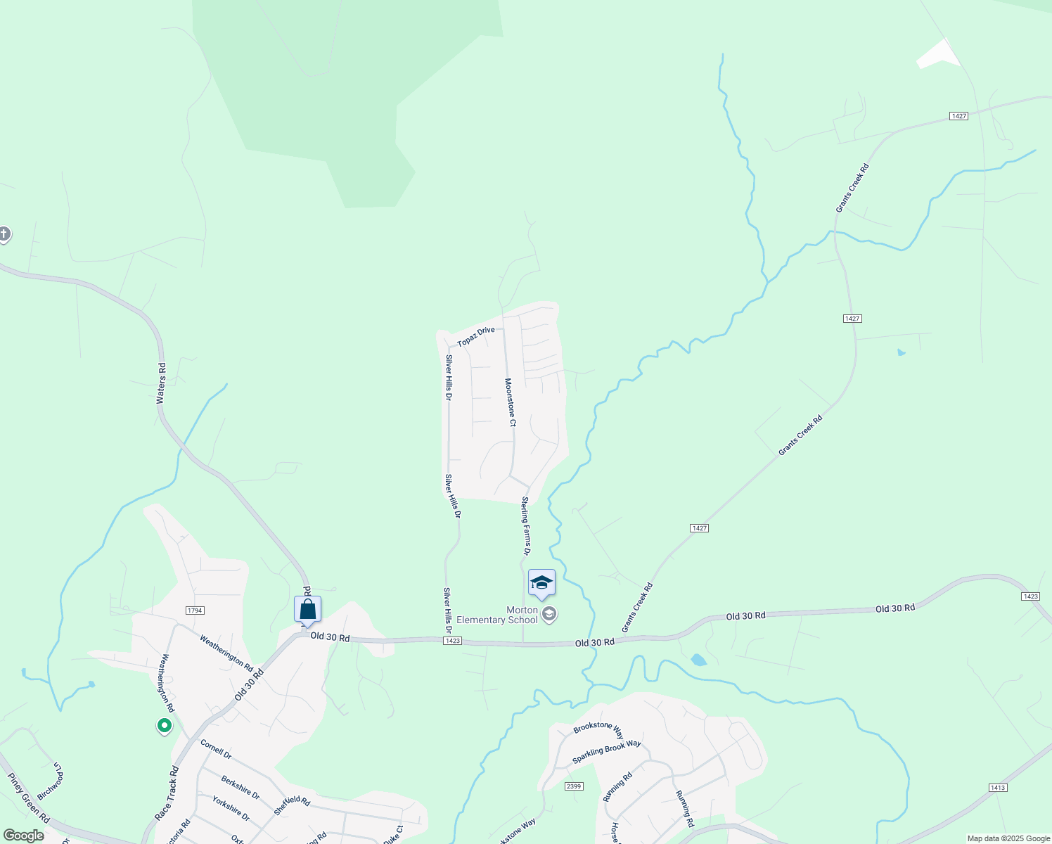 map of restaurants, bars, coffee shops, grocery stores, and more near 413 Little Creek Court in Jacksonville