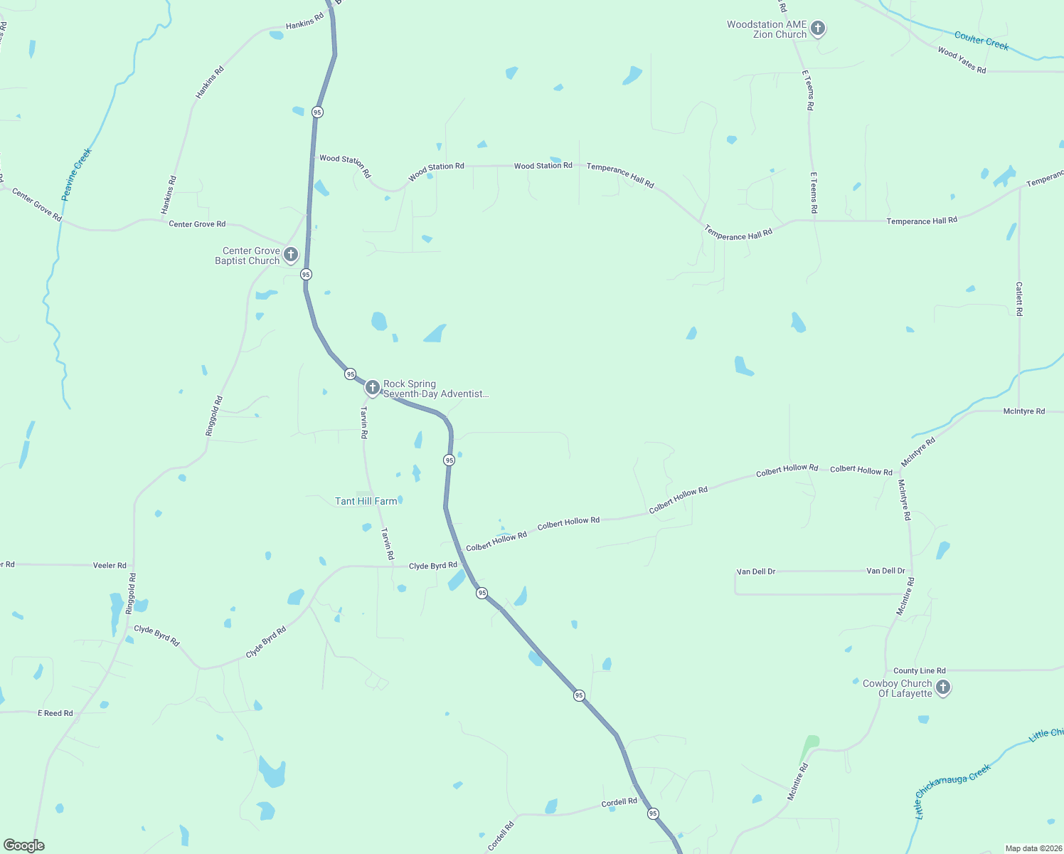 map of restaurants, bars, coffee shops, grocery stores, and more near 279 Pinewood Drive in Rock Spring