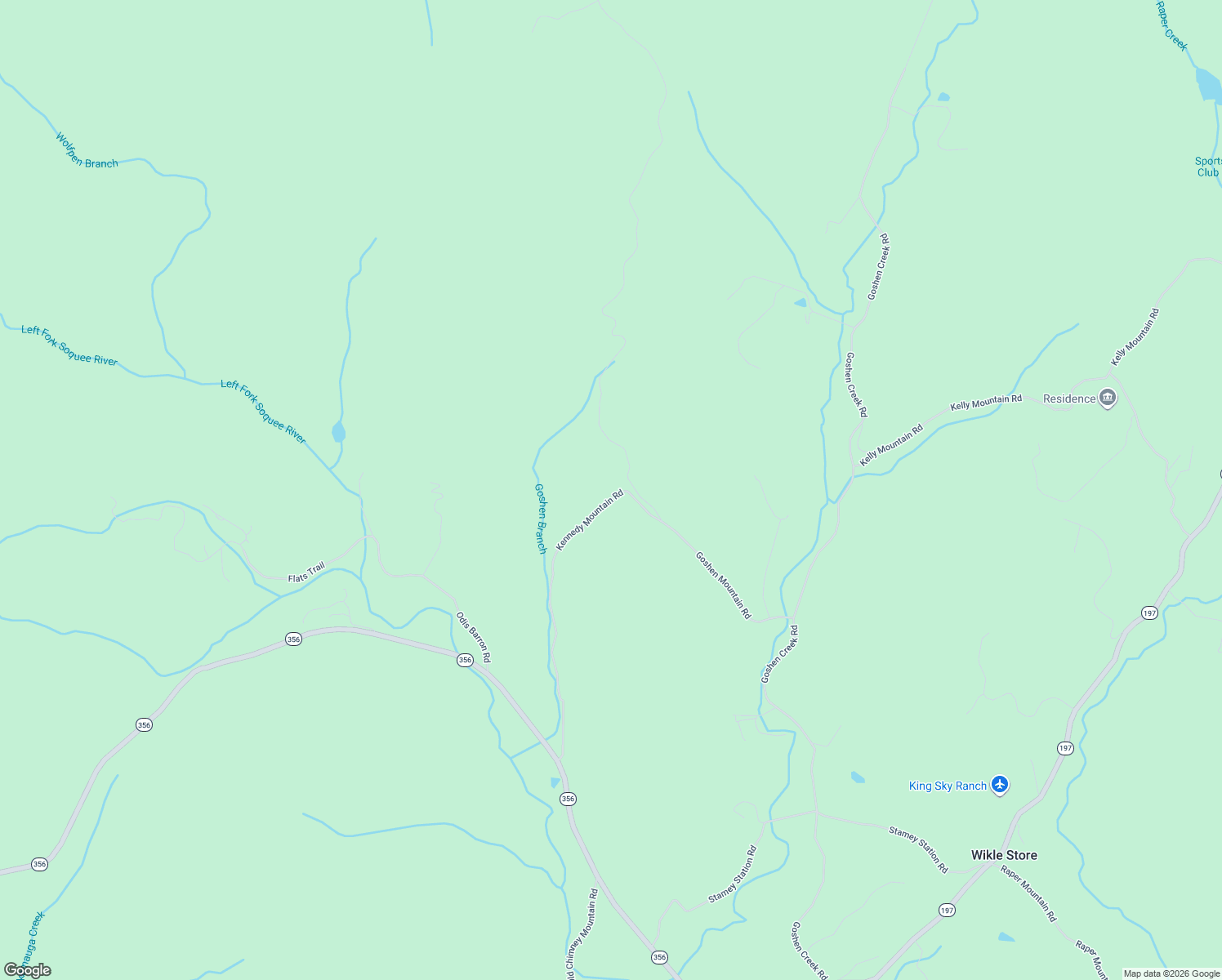 map of restaurants, bars, coffee shops, grocery stores, and more near 675 Goshen Mountain Road in Clarkesville