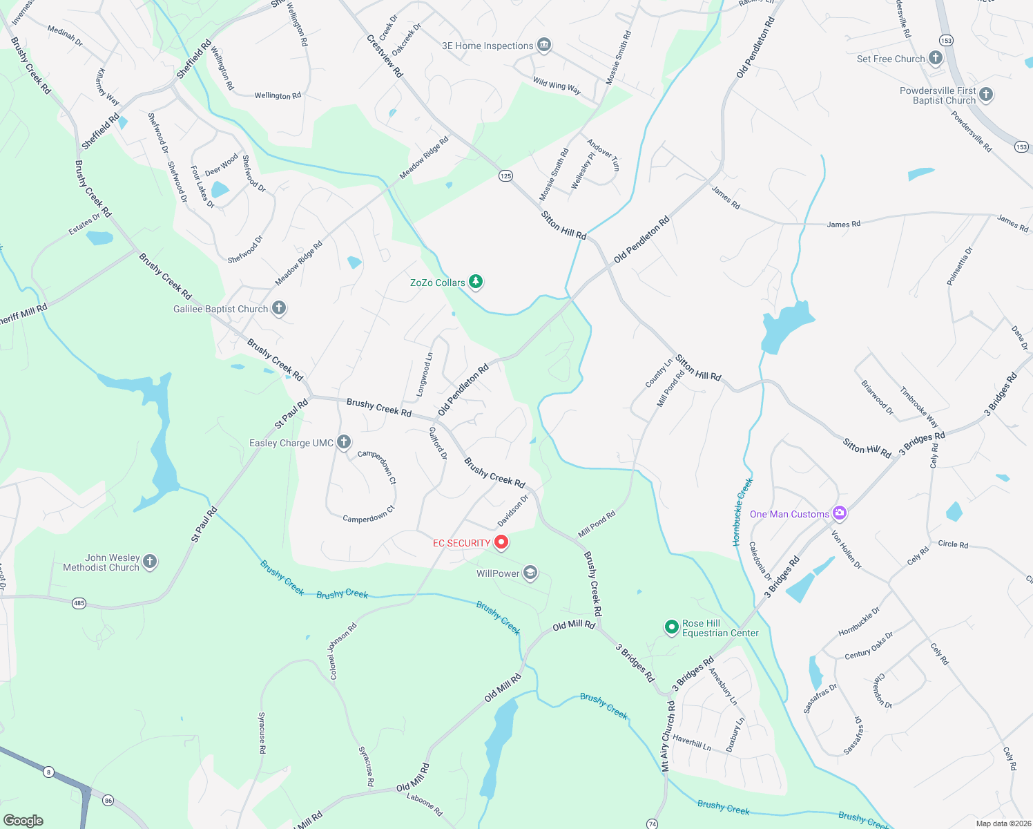 map of restaurants, bars, coffee shops, grocery stores, and more near 112 Stone HedgeCourt in Easley