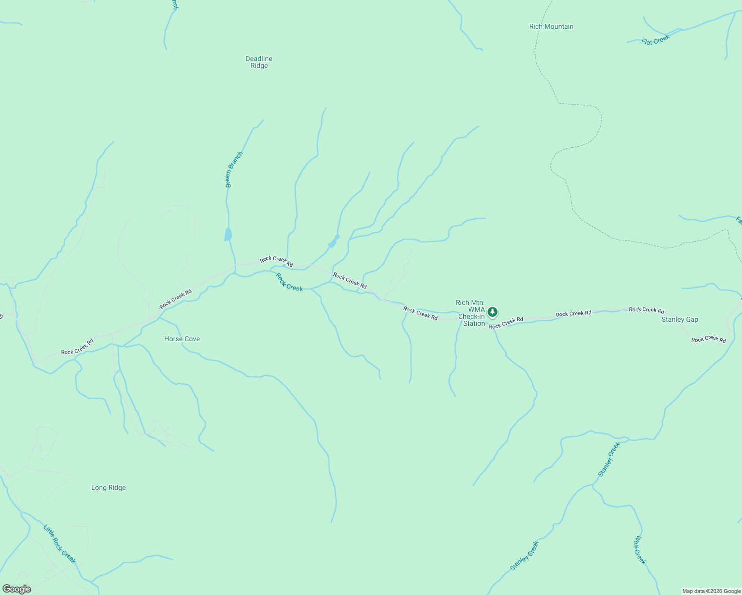 map of restaurants, bars, coffee shops, grocery stores, and more near 5537 Rock Creek Road in Cherry Log