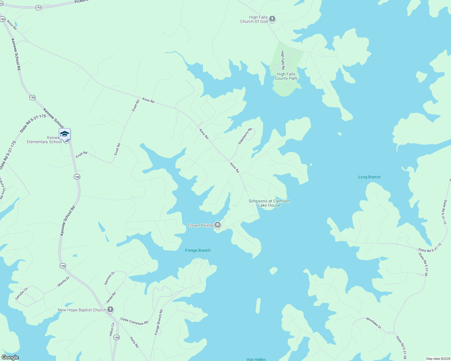map of restaurants, bars, coffee shops, grocery stores, and more near 23028 McDonald Point Road in Seneca