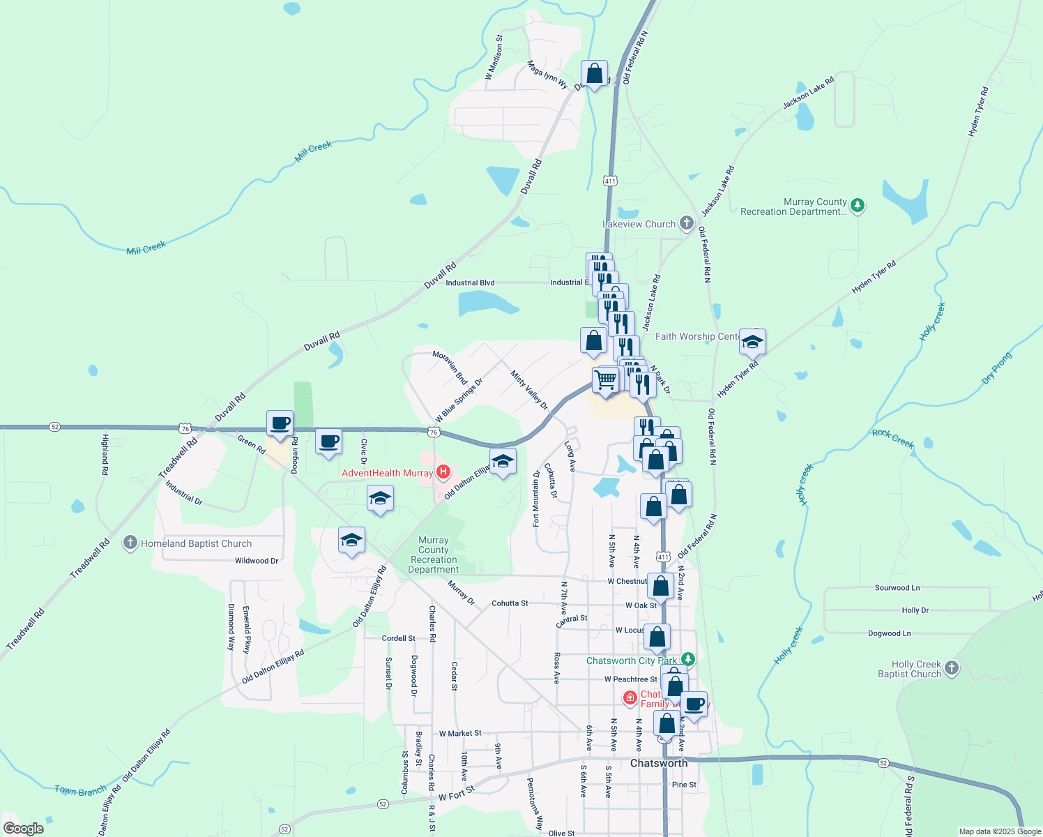 map of restaurants, bars, coffee shops, grocery stores, and more near 608 W Cook Dr in Chatsworth