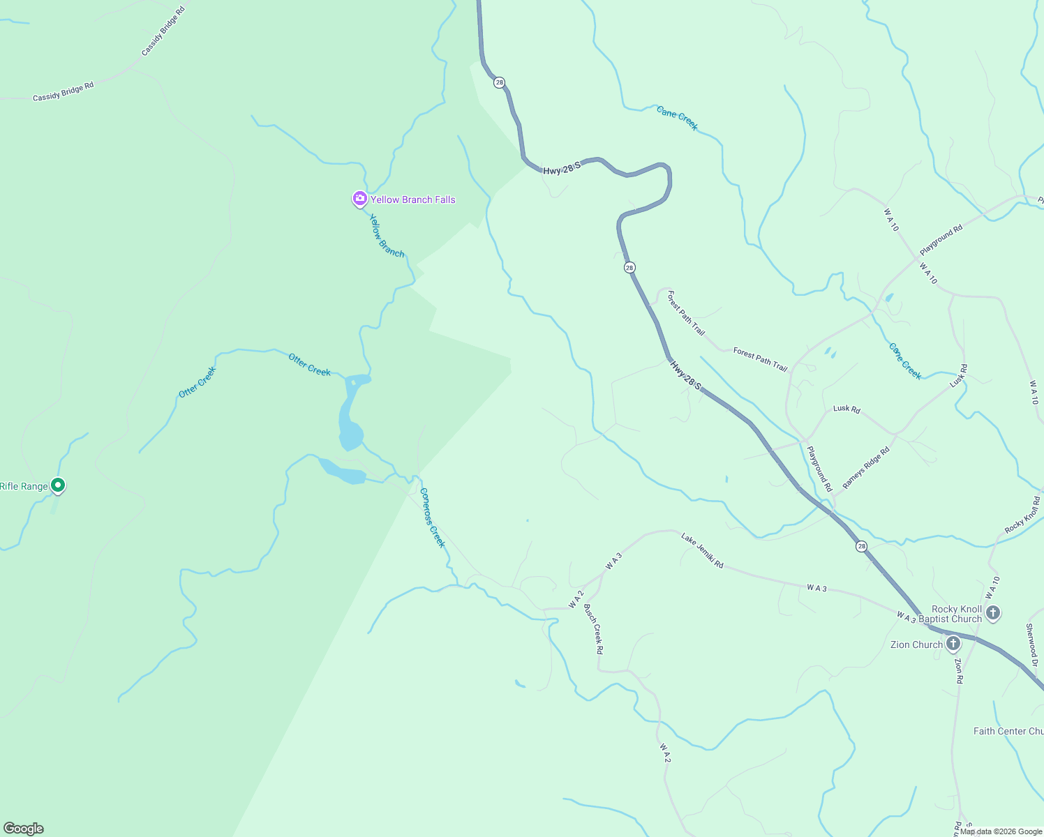 map of restaurants, bars, coffee shops, grocery stores, and more near 311 Valley Drive in Walhalla