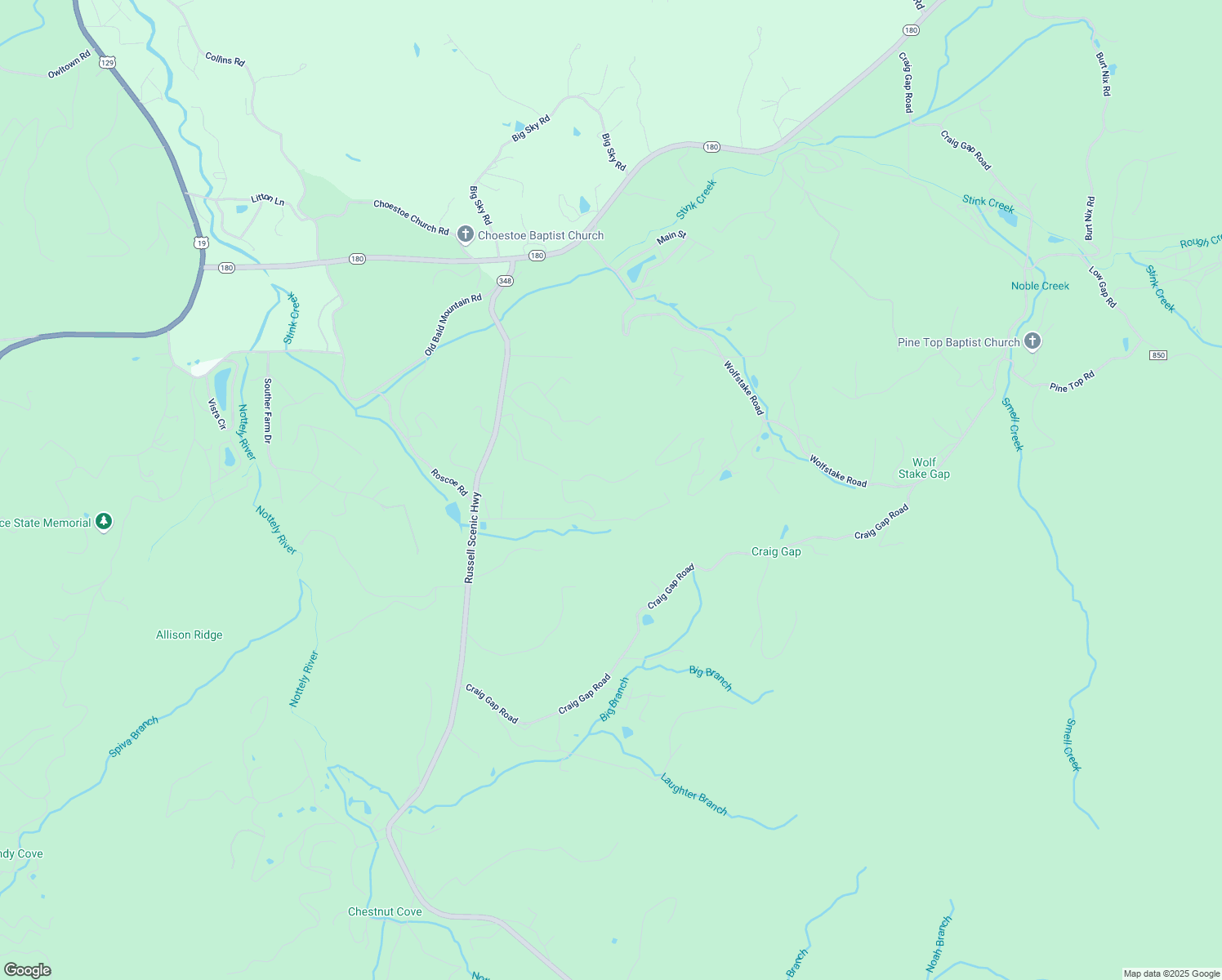 map of restaurants, bars, coffee shops, grocery stores, and more near 217 Choestoe Trail in Blairsville