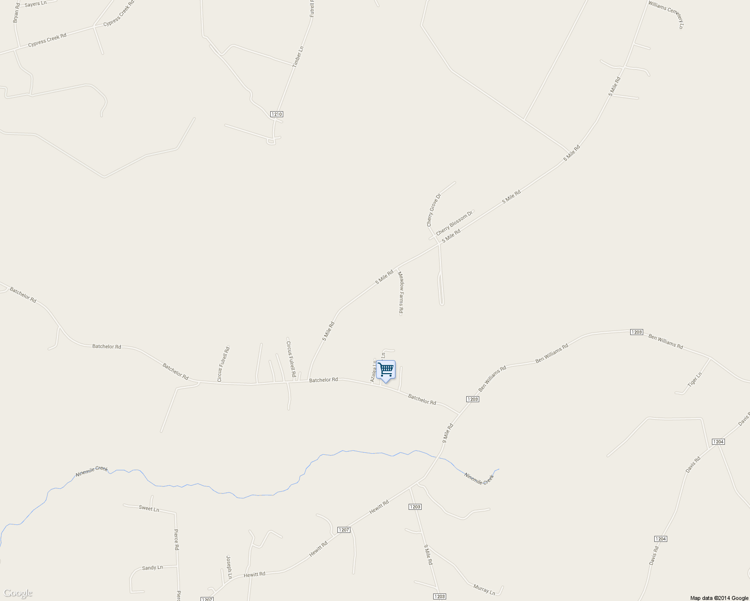 map of restaurants, bars, coffee shops, grocery stores, and more near 1029 5 Mile Rd in Richlands